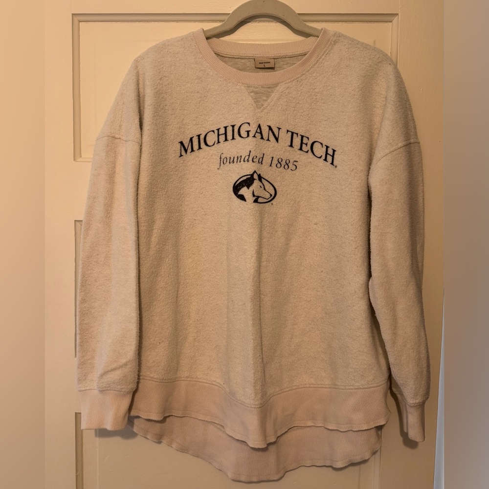 Michigan Tech Cream Sweater